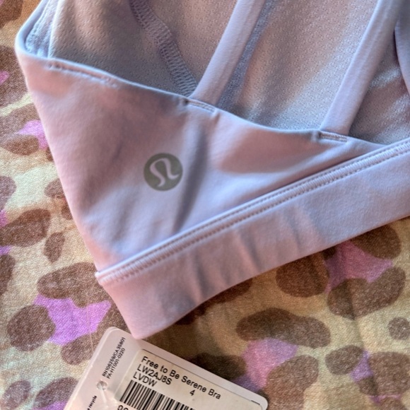 New Lululemon Free To Be Serene Bra *Light Support, C/D Cup *Lavender Dew💜 - Picture 7 of 9